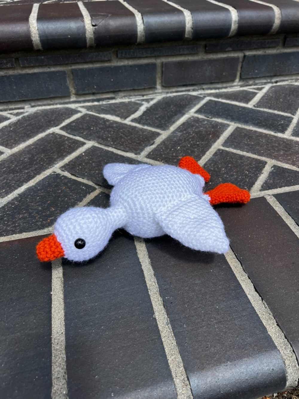 Hand Crocheted Quackers the White Duck Stuffed Animal Plushie!